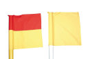 Fahne für Grenzstange bis Ø 50mm, 40x40cm, gelb / rot