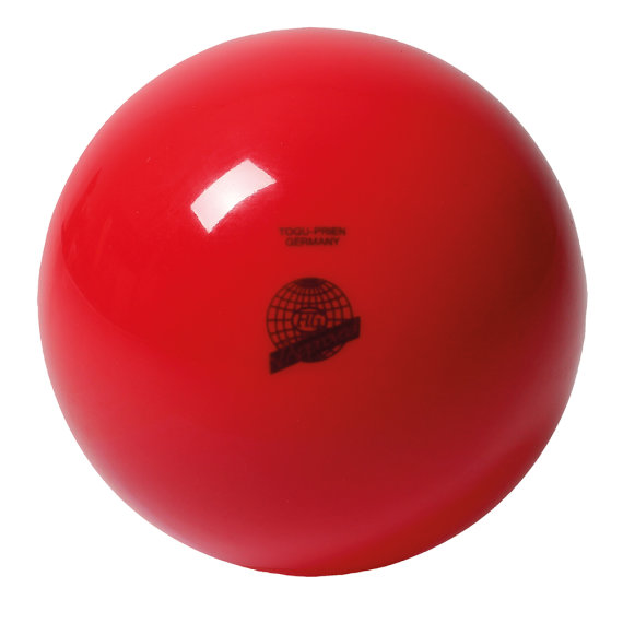 Togu Gymnastikball, FIG approved, unlackiert, Ø19cm, 420g, rot