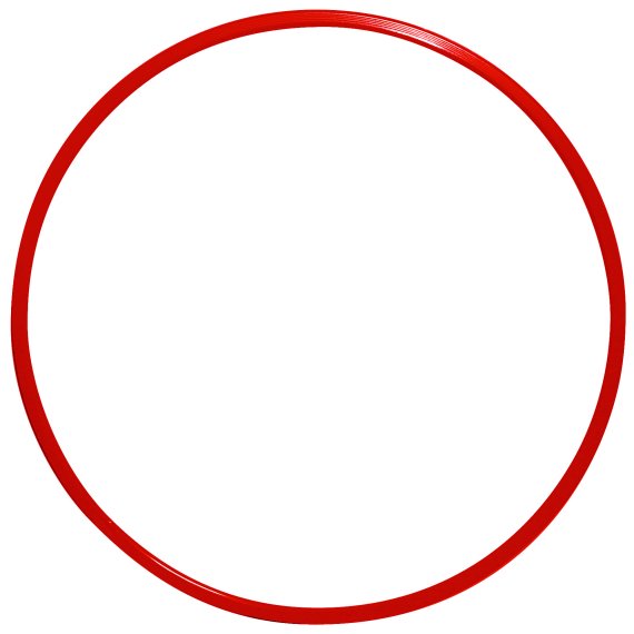 Gymnastikreifen aus Kunststoff Ø 70 cm, rot