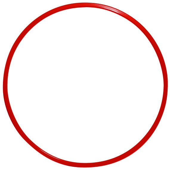 Gymnastikreifen aus Kunststoff Ø 70 cm, rot