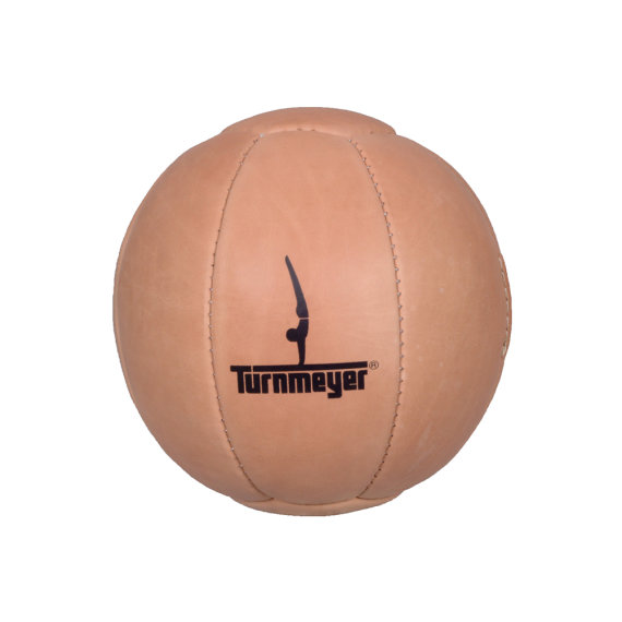 Medizinball aus Leder, Turnmeyer Classic, 2 kg, Ø ca. 19 cm