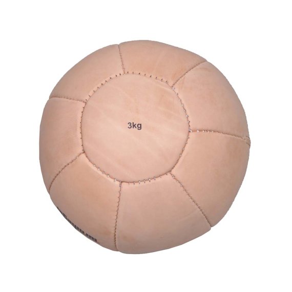 Medizinball aus Leder, Turnmeyer Classic, 3 kg, Ø ca. 21 cm