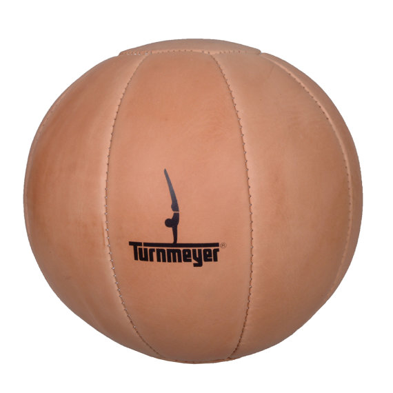 Medizinball aus Leder, Turnmeyer Classic, 4 kg, Ø ca. 23 cm