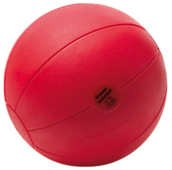 Togu Medizinball aus Ruton, 1 kg, Ø 21 cm, rot