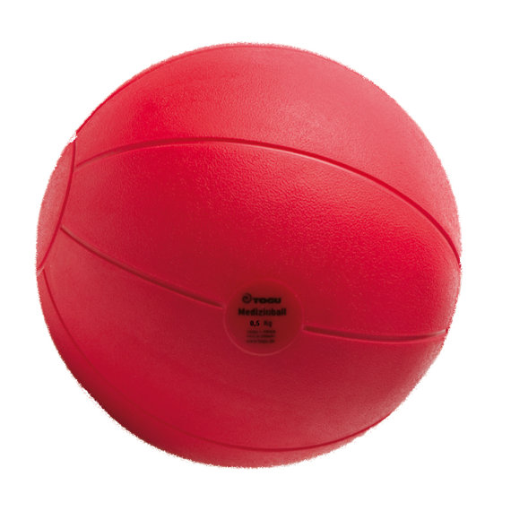 Togu Medizinball aus Ruton, 0,5 kg, Ø 21 cm, rot