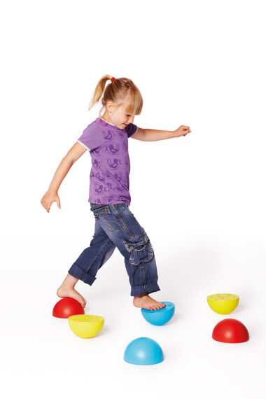 Kunststoffhalbkugeln farbig, 6er Set