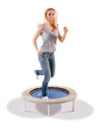Trimilin Trampolin Med, 36 Federn, Ø 102cm, für 40-100kg, Matte blau, Randbezug silber