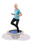 Trimilin Trampolin Med, 36 Federn, Ø 102cm, für 40-100kg, Matte blau, Randbezug silber