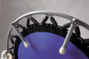 Trimilin Trampolin Med Plus mit Klappbeinen, 36 Federn, Ø 102 cm, für 40-100 kg, Matte blau, Randbezug silber