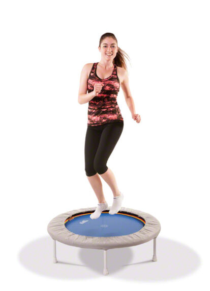 Trimilin Trampolin Sport, 36 Federn, Ø 102 cm, für 50-125 kg, Matte schwarz, Randbezug silber