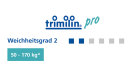 Trimilin Trampolin Pro, 48 Federn, Ø 102 cm, für 50-170 kg, Matte schwarz, Randbezug silber