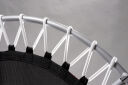 Trimilin Trampolin Swing Plus mit Klappbeinen, mit Gummikabel, Ø 120 cm, für bis zu 90 kg, Matte schwarz, Randbezug silber