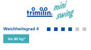 Trimilin Trampolin Miniswing, mit Gummikabel, Ø 102 cm, für bis zu 80 kg, Matte blau, Randbezug silber