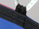 Trimilin Trampolin Miniswing Plus mit Klappbeinen, mit Gummikabel, Ø 102 cm, für bis zu 80 kg, Matte blau, Randbezug silber