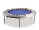 Trimilin Trampolin Superswing, mit Gummikabel, Ø 120 cm, für bis zu 80 kg, Matte blau, Randbezug silber