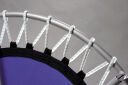 Trimilin Trampolin Superswing Plus mit Klappbeinen, mit Gummikabel, Ø 120 cm, für bis zu 80 kg, Matte blau, Randbezug silber