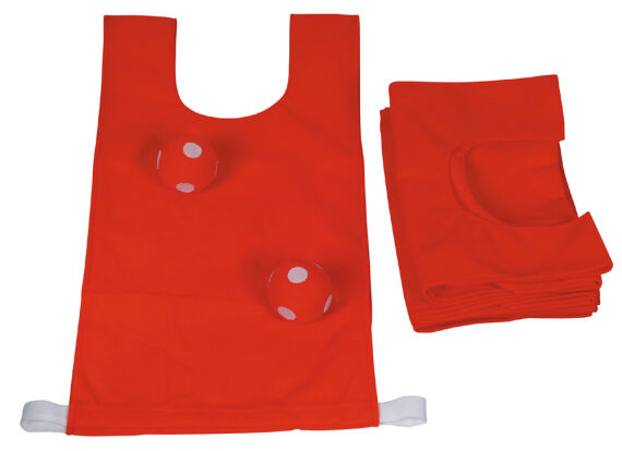 Klettwurfhemd Spiel 6er Set, rot