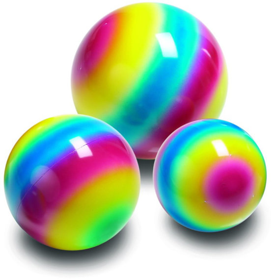 Togu Kunststoffball Regenbogen neon, Ø 15 cm