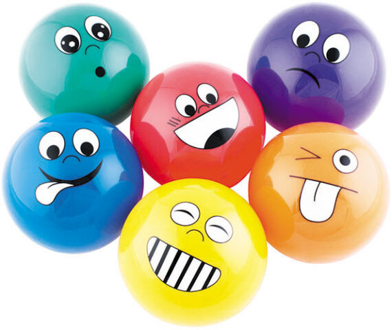 Emotional Faces Bälle, Ø 10 cm, 6er-Set