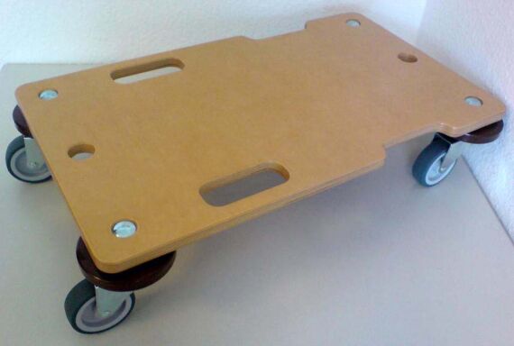 Rollbrett Multi mit Griffmulden und Prallschutz, 60x35x11cm