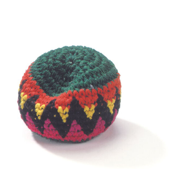 Footbag Rasta / Jonglierball gehäkelt Ø 5,5 cm