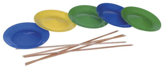Jonglierteller mit Stab