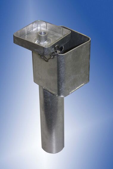 Bodenhülse Rund 50mm, Tiefe 25cm, Deckel beschichtbar