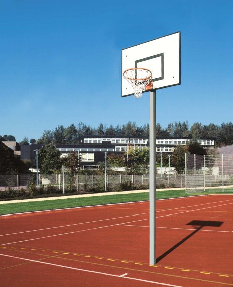 Basketball-Einmast-Übungsanlage / Streetballanlage, Zielbrett Standardhöhe