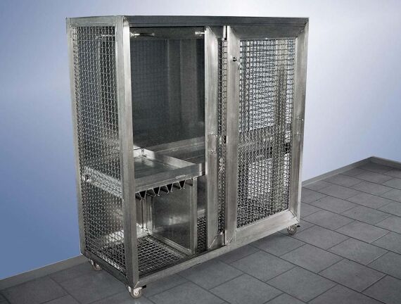 Gymnastik-Geräteschrank, Alu, 150x160x65cm