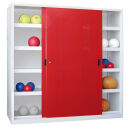 Ballschrank (HxBxT: 195x200x60cm) mit Lochblechtüren