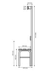 SYPRO® System-Umkleidebank Holz/Stahl, Typ B, 1015mm