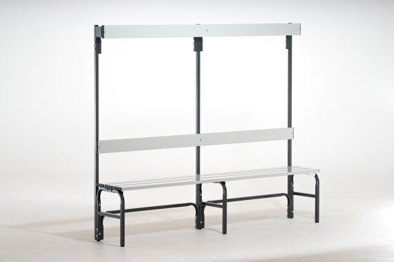 SYPRO® System-Umkleidebank Alu/Stahl, Typ B, 2000mm