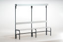 SYPRO® System-Umkleidebank Alu/Stahl, Typ B, 2000mm