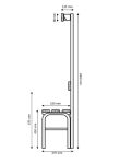 SYPRO® System-Umkleidebank Alu/Stahl, Typ B, 2000mm