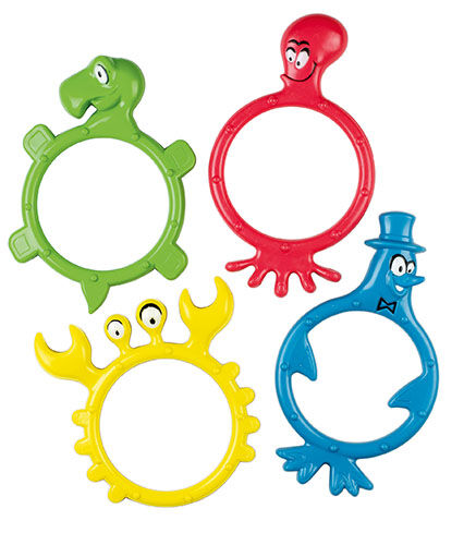 Beco Tauchringe 4er Set, Tiere