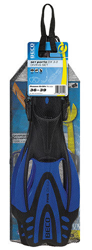 Beco Tauchermaske-Schnorchel-Flossen-Set PORTO DX 3.0, Erwachsene