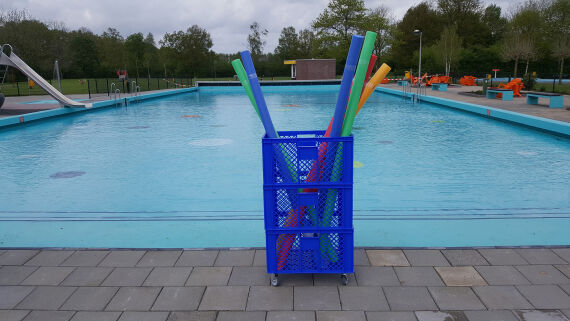 Aufbewahrungswagen für Poolnudeln / Schwimmnudeln, 105x60x40 cm