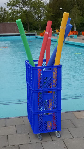 Aufbewahrungswagen für Poolnudeln / Schwimmnudeln, 105x60x40 cm