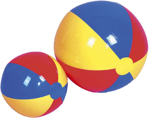 Strandball / Wasserball, Flachmaß 40 cm