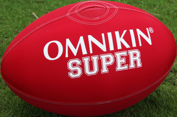 OMNIKIN® Rugbyball Super Ball 20" (0,51m) rot