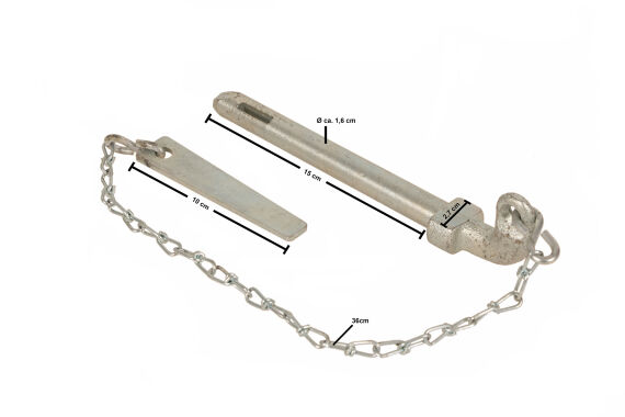 Reckstecker mit Sicherungskeil für Recksäule 102 mm Ø
