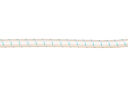 Flechtgummikordel, 5 mm, weiss/blau