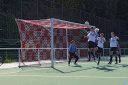 Huck Fußballtornetz knotenlos mit Schachbrettmuster 7,5 x 2,5 m, Tiefe 80/200 cm, aus PP 3,5 mm