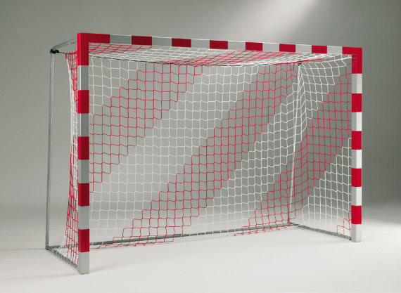 Huck Handballtornetz 3,1 x 2,1 m, Tiefe 80/100 cm, PP, 4 mm, 2-farbig