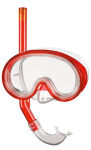 Beco Tauchermaske-Schnorchel-Set HAVANA, Kinder 8+, rot