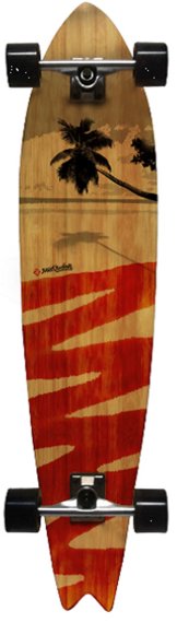Longboard Boardwalk Fishtail - Hillstreet Natural Red