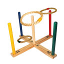 Ringwurfspiel aus Holz + 5 Wurfringe