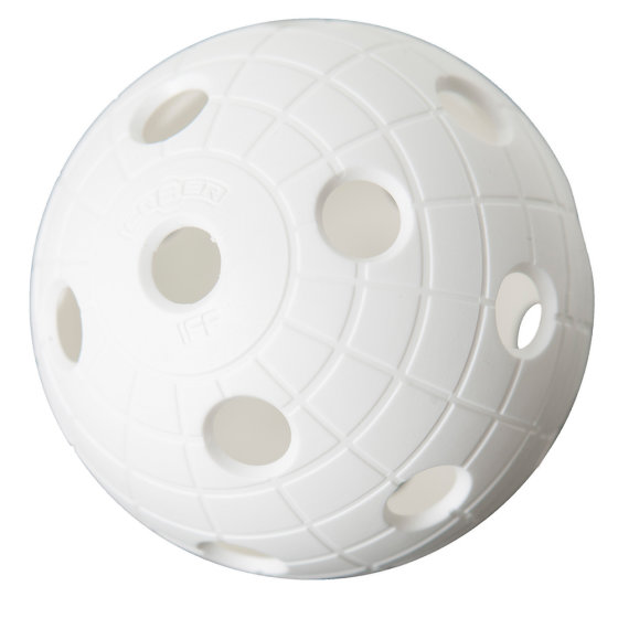 Floorball-Wettspielball Crater, weiß