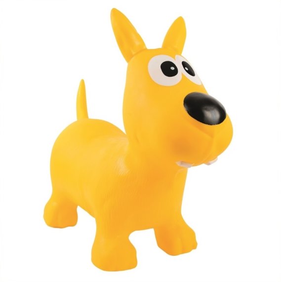 Spordas Hüpftier, aufblasbarer Spring- und Sitz-Hund, gelb