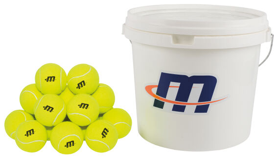 Tennisball Set, 48 Bälle im Eimer